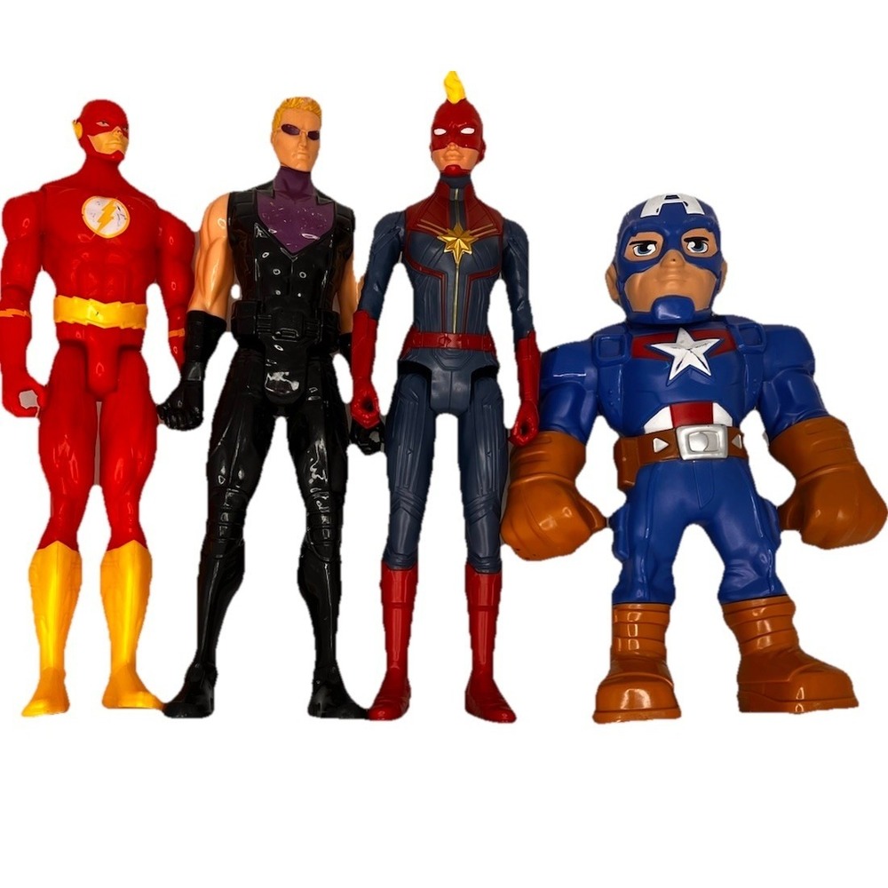 Marvel DC Superhero Action Figure Captain America Hawkeye Flash Captain Marvel